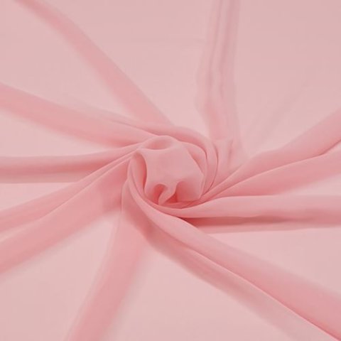 Růžový šifon 7m