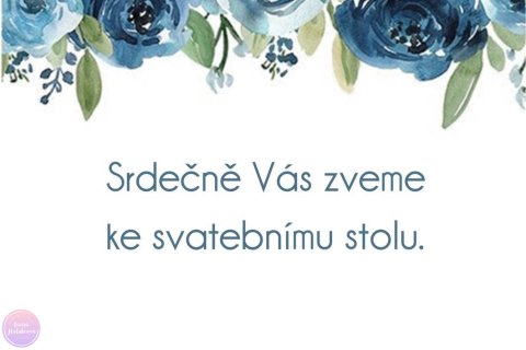 MODRÉ RŮŽE pozvání ke stolu