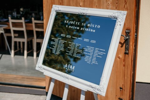 Bílé zrcadlo Nordborg široké