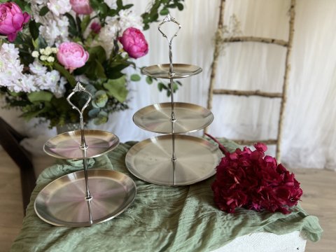 Stříbrný etažér 3 patra