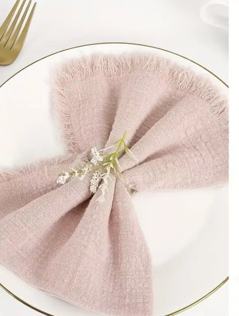 Růžový ubrousek mušelín