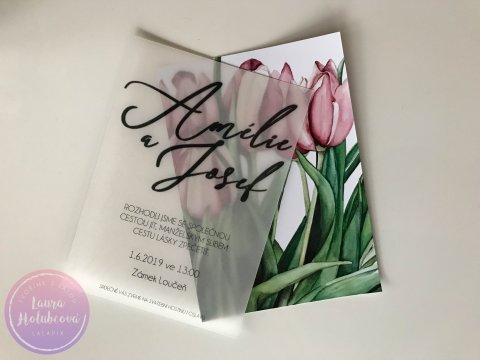 TULIPÁNY svatební oznámení