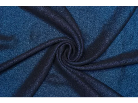 Tmavě modrý šifon lesklý 6m