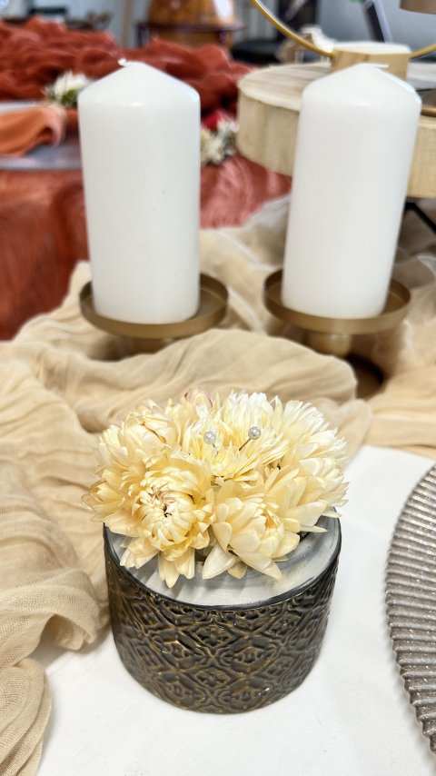 Keramická krabička na prstýnky bronzová