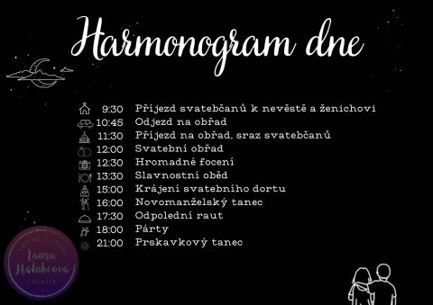 VESMÍR harmonogram dne