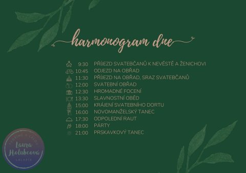 ZELENÉ harmonogram dne