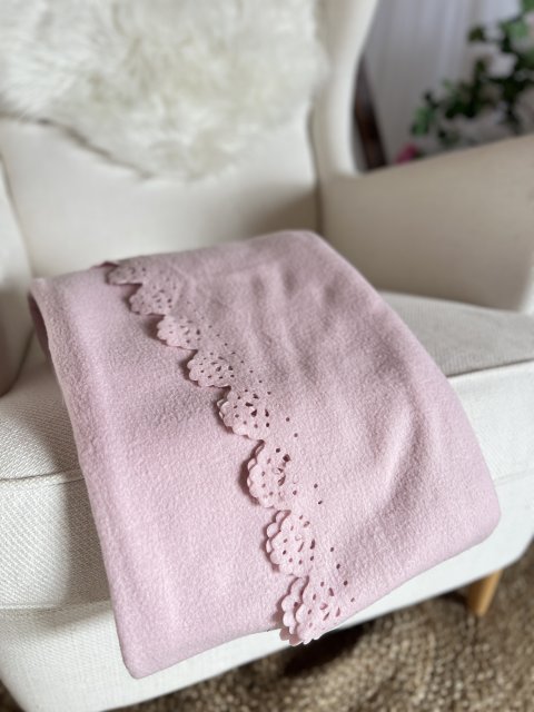 Růžová deka fleecová