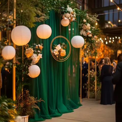 Smaragdový šifon 3m úzký