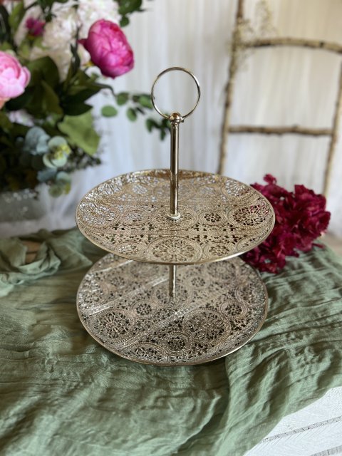 Stříbrný etažér vintage