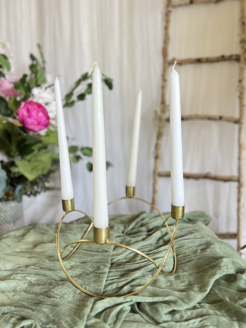 Zlatý svícen na 4 svíčky