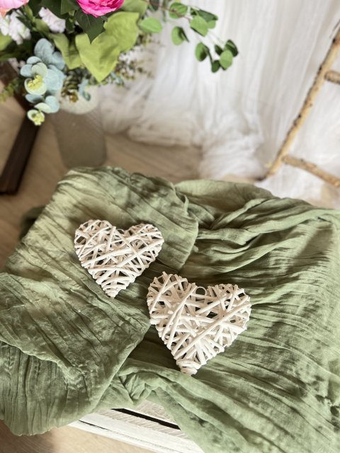 Dřevěné srdce bílé