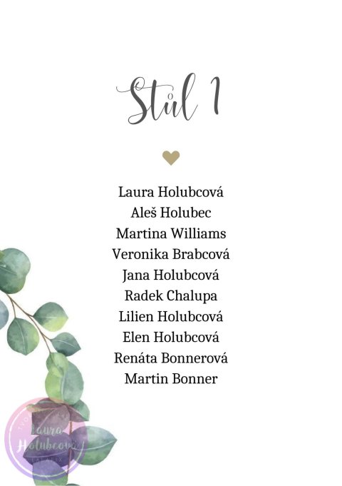 EUCALYPTUS 03 zasedací pořádek