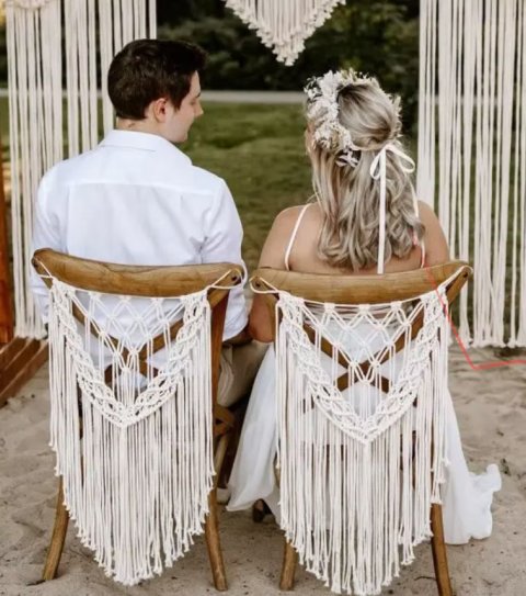 Macramé na židle (sada 2 kusů)