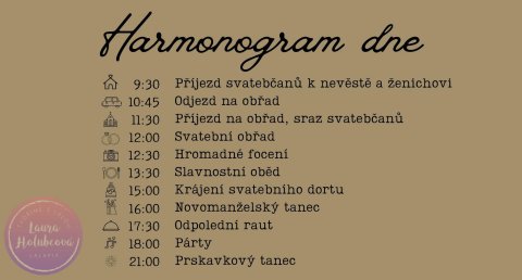 RUSTIK harmonogram dne