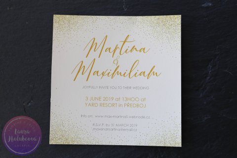 GOLD svatební oznámení