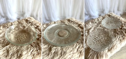 Broušené talíře sada různých druhů