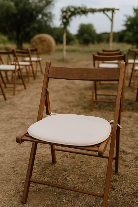 Bílé podsedáky na židle