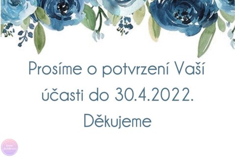 MODRÉ RŮŽE potvrzení účasti