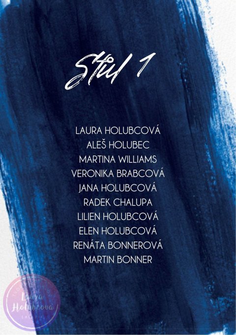 BLUE zasedací pořádek