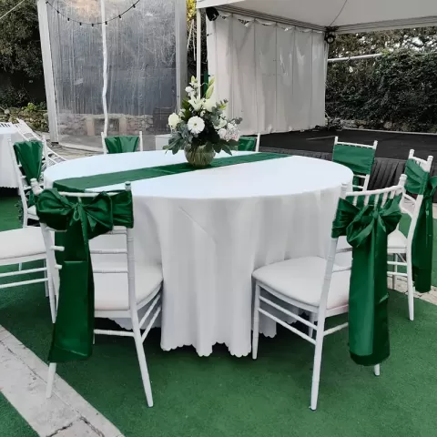 Mašle na židle satén smaragdový