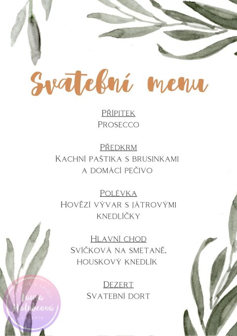 OLIVOVNÍK svatební menu