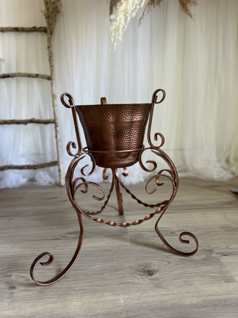 Stojan s nádobou na led bronzový