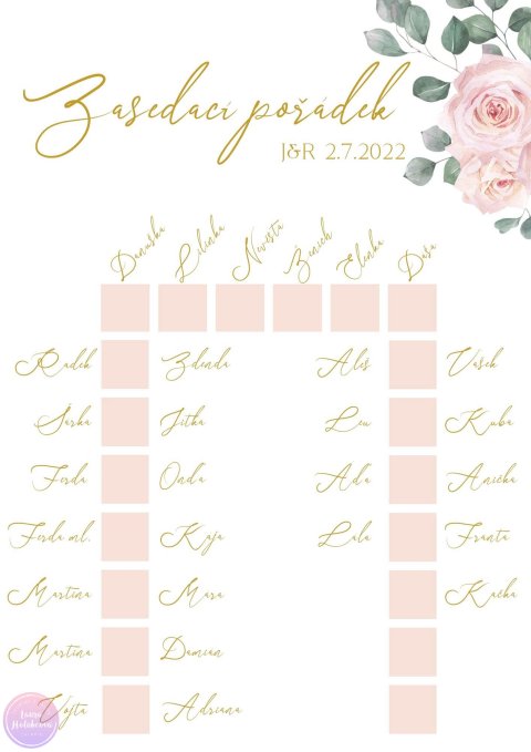 RŮŽE zasedací pořádek