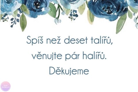 MODRÉ RŮŽE kartička dary