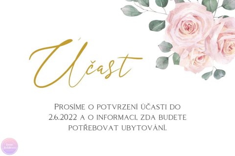 RŮŽE potvrzení účasti