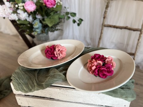 Porcelánové servírovací talíře oválné (sada 2 kusů)