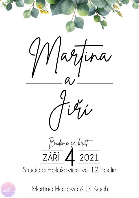 EUCALYPTUS 02 svatební oznámení