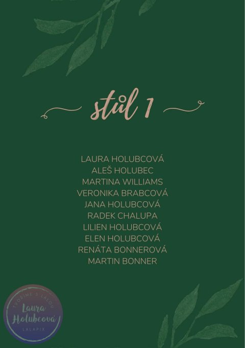 ZELENÉ zasedací pořádek