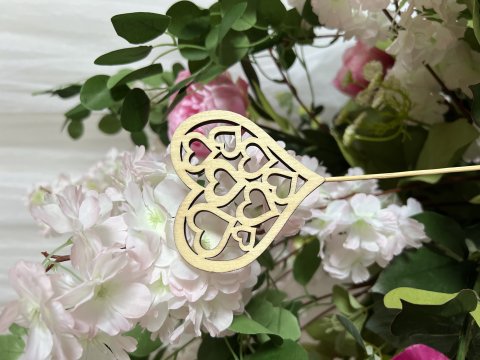 Dřevěné srdce zápich