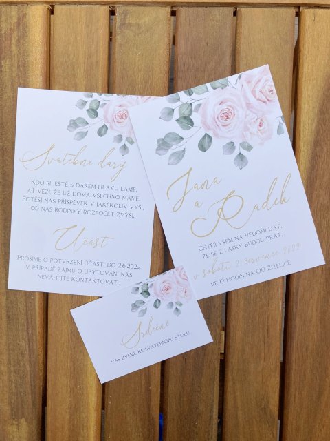 RŮŽE svatební oznámení