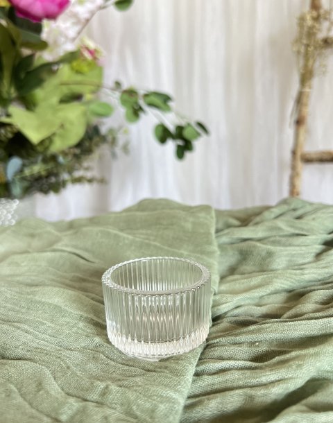 Svícen na čajovou svíčku vroubkovaný