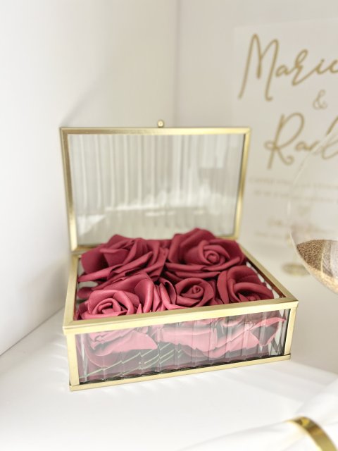 Skleněná krabička na prstýnky obdelník